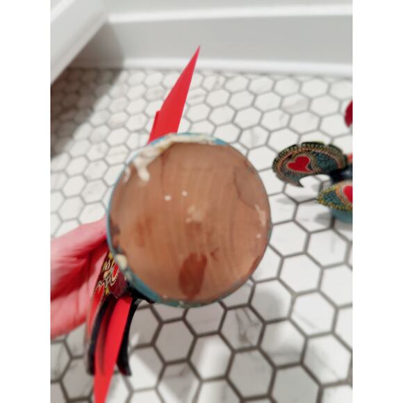 Vintage Old Barcelona Roosters Good luck Charms Handpainted Decor - Picture 6 of 7